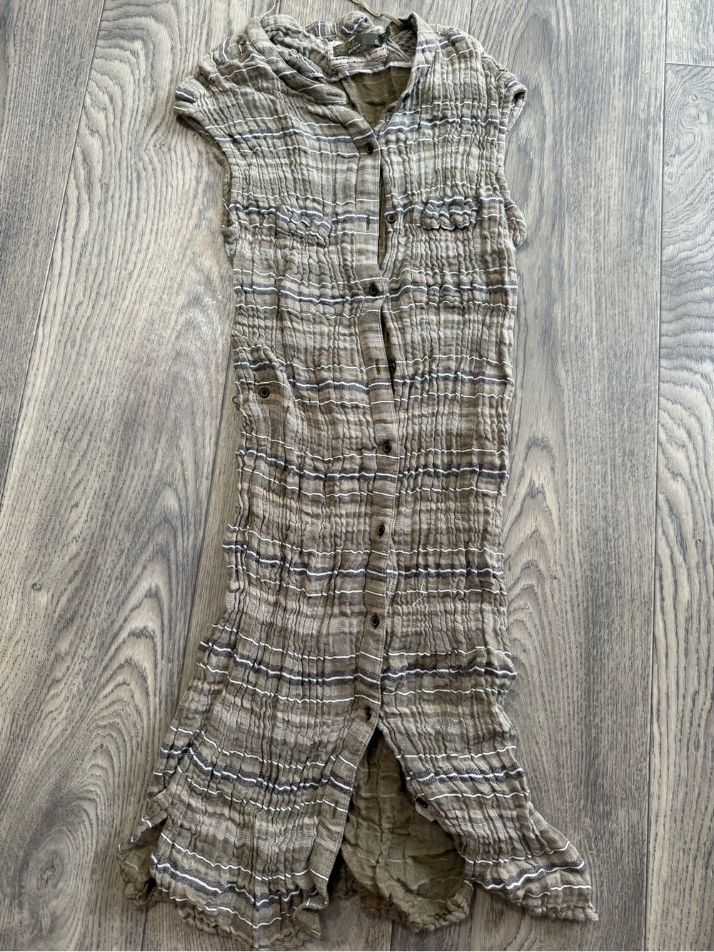 prAna Striped Button-Down dress, Size S